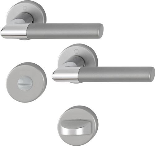 HOPPE Rosettengrt.Lecce 1405/42KV/42KVS Alu.F49/F9-2 rd.SK/OL DIN L/R D/D - 3887760