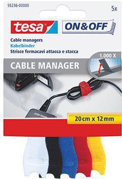 tesa Kabelbinder On & Off Cable Manager 55236-00000 5 St./Pack.