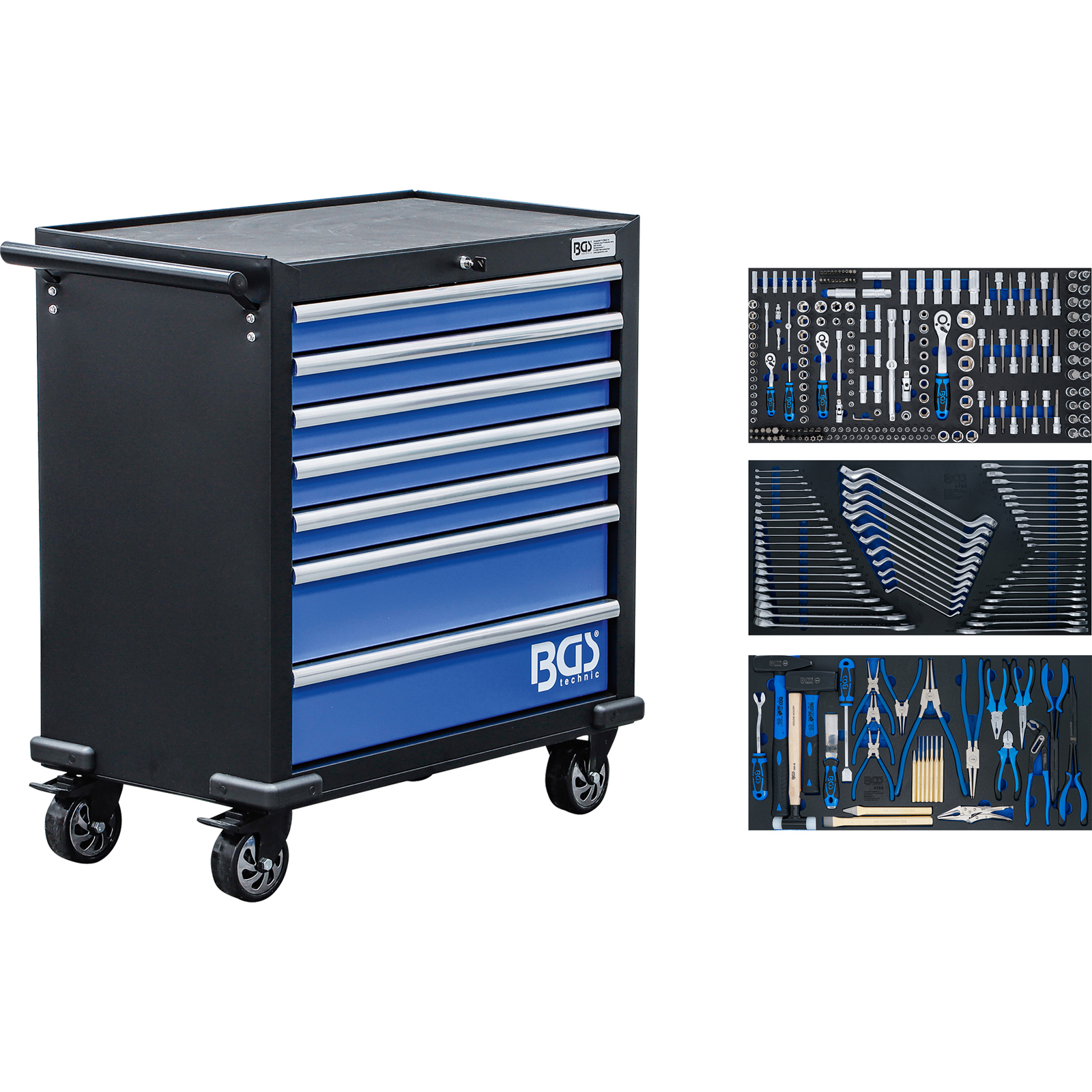 BGS Werkstattwagen XL | 7 Schubladen | mit 301 Werkzeugen - 6063
