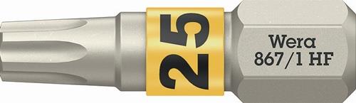 Bit 867 TORX® HF 1/4 Zoll TX 25 L.25mm m.Farbleitsystem WERA