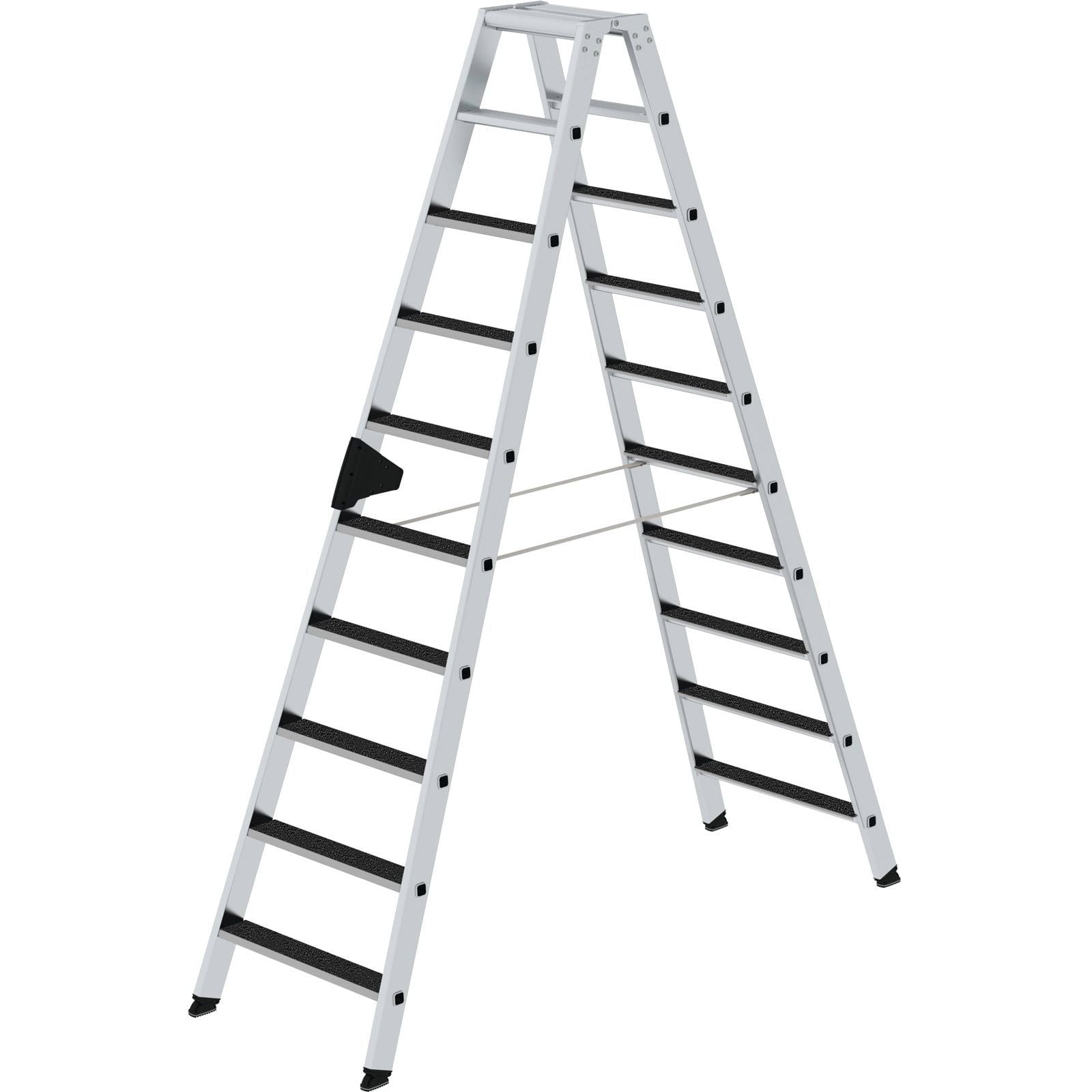 Günzburger Steigtechnik Stufen-Stehleiter beidseitig begehbar mit clip-step R13 2 x 10 Stufen - 041643
