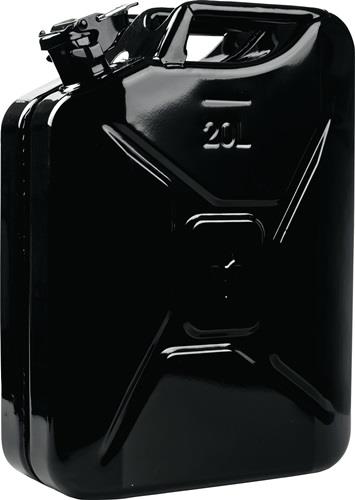 Kraftstoffkanister 20l Schwarz RAL 9005 Stahlbl.0,9mm L345xB165xH470mm VALPRO