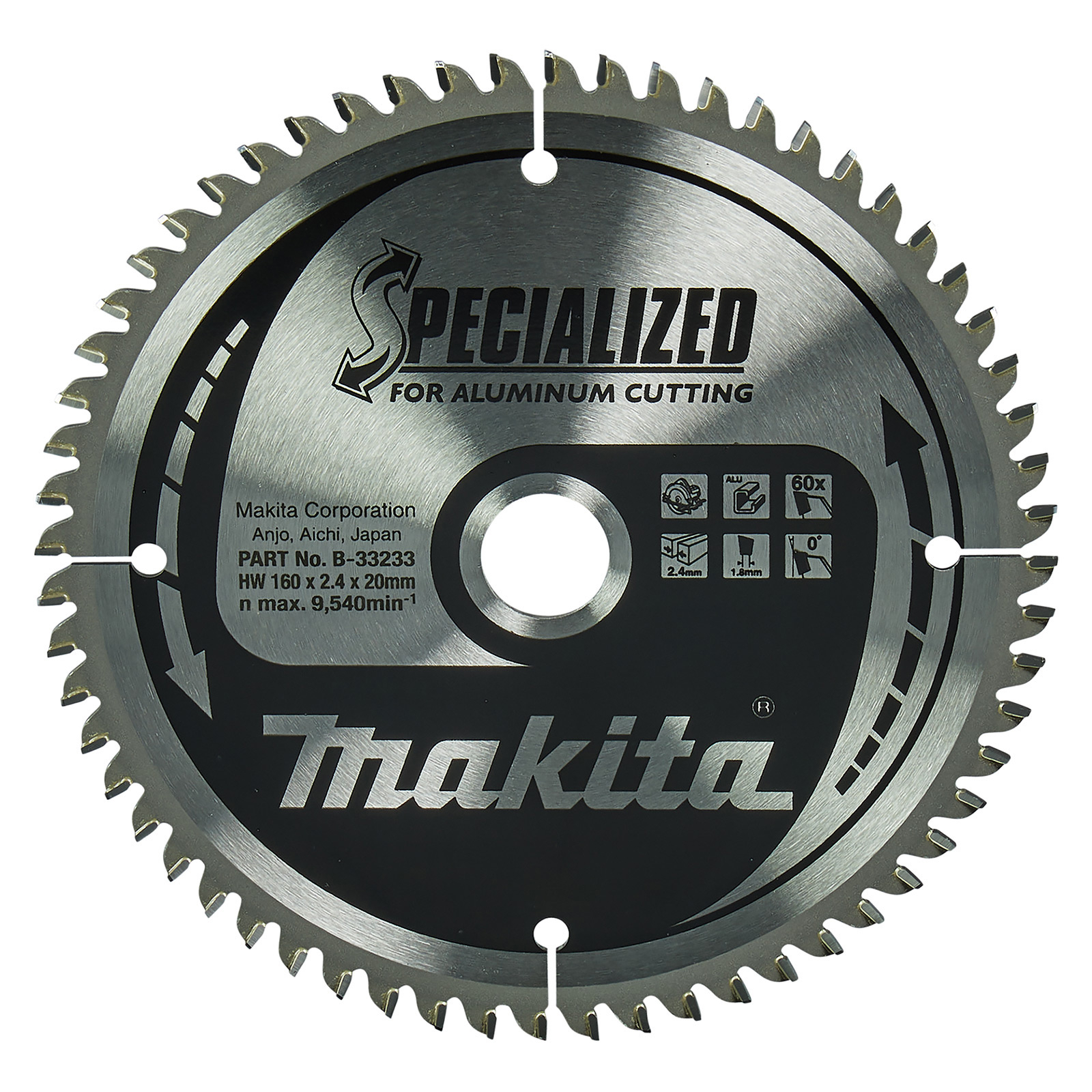 Makita SPECIALIZED Sägeblatt 160x20x60Z - B-33233