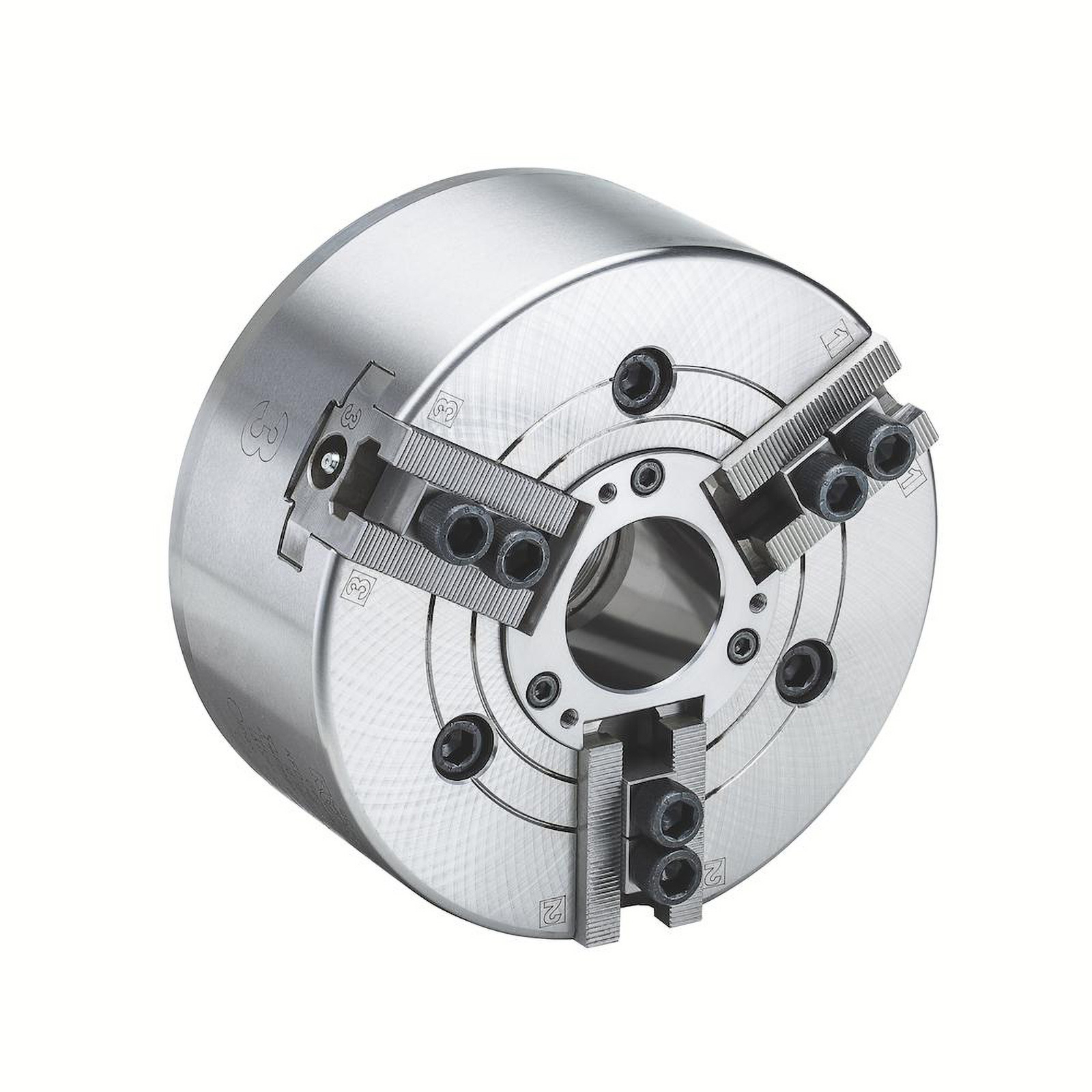 Röhm Kraftspannfutter KFD-HE 210, 3-Backen, Spitzverzahnung90°, Zylindrische Zentrieraufnahme - 154031