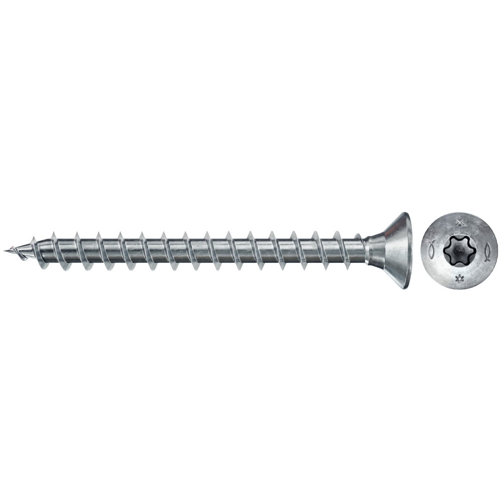 Fischer Power-Fast II FPF II CTF BC Senkkopf mit Innenstern TX10 Vollgewinde galvanisch verzinkt blau passiviert