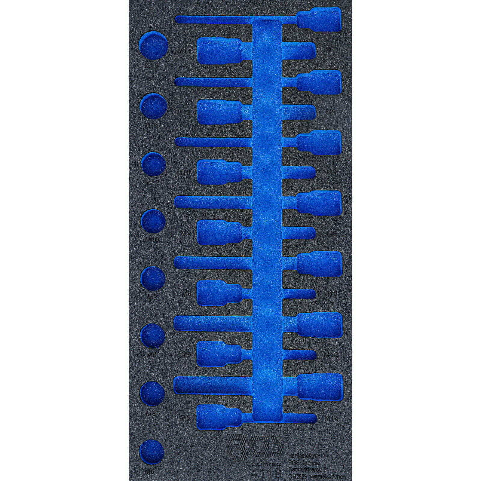 BGS Werkstattwageneinlage 1/3 leer für Art. 4118 - 4118-1