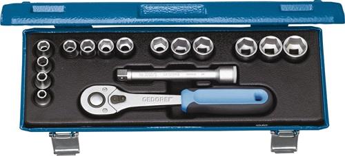 Gedore Steckschlüsselsatz 30 JMU-10 16tlg. 3/8″ SW 6-19 mm Anzahl Zähne 32 6-kant - 2682885