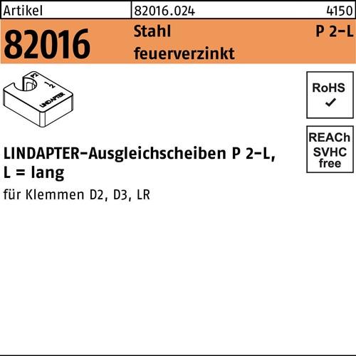 Ausgleichscheibe R 82016 GTW 40 P2 M20/20,0 Stahl feuerverz. 1St. LINDAPTER