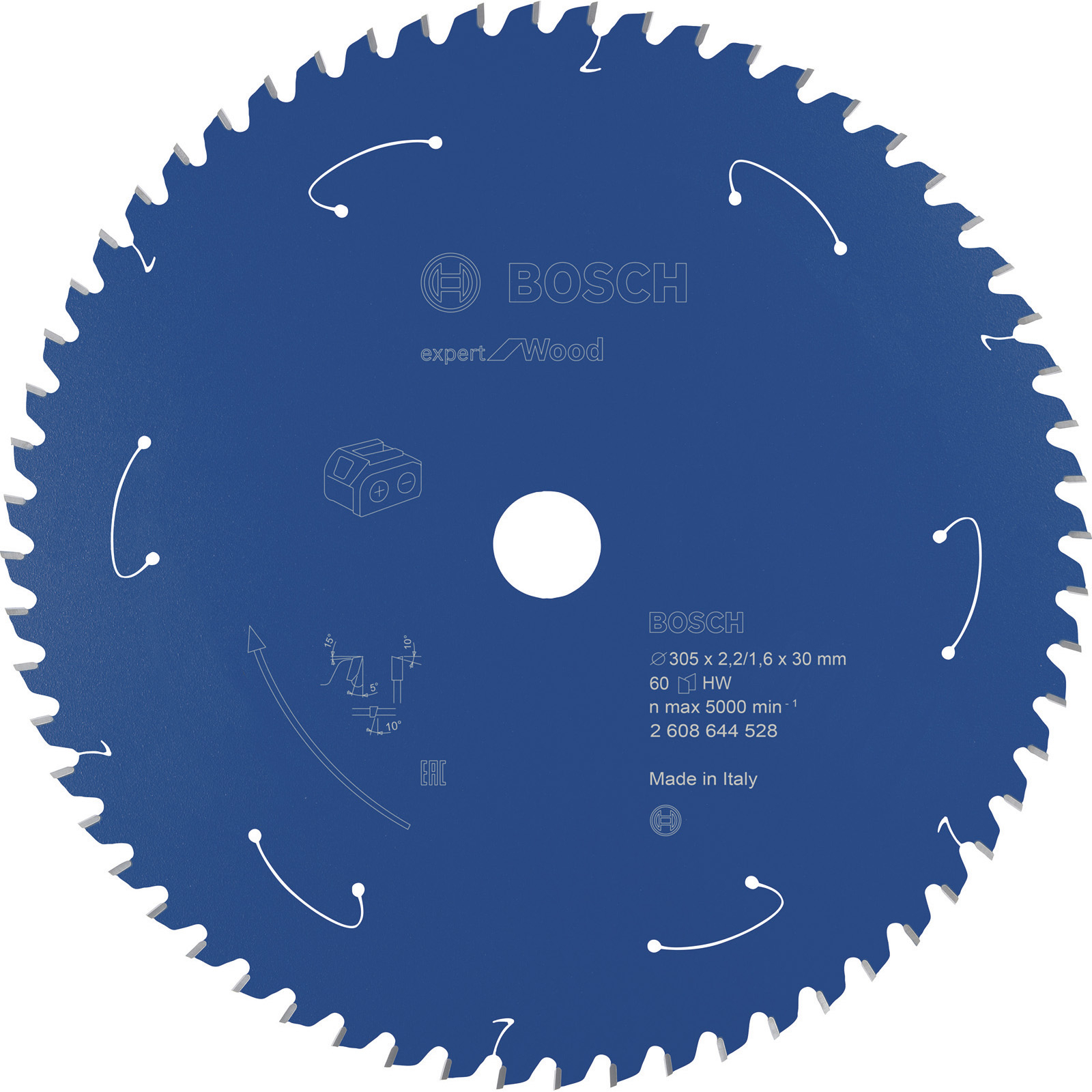 Bosch Kreissägeblatt Expert for Wood für Akku-Gehrungssägen 305 x 2,2 x 30 mm 60 - 2608644528