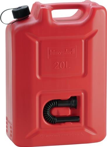Kraftstoffkanister PROFI 20l rot HDPE L350xB165xH495mm HÜNERSDORFF