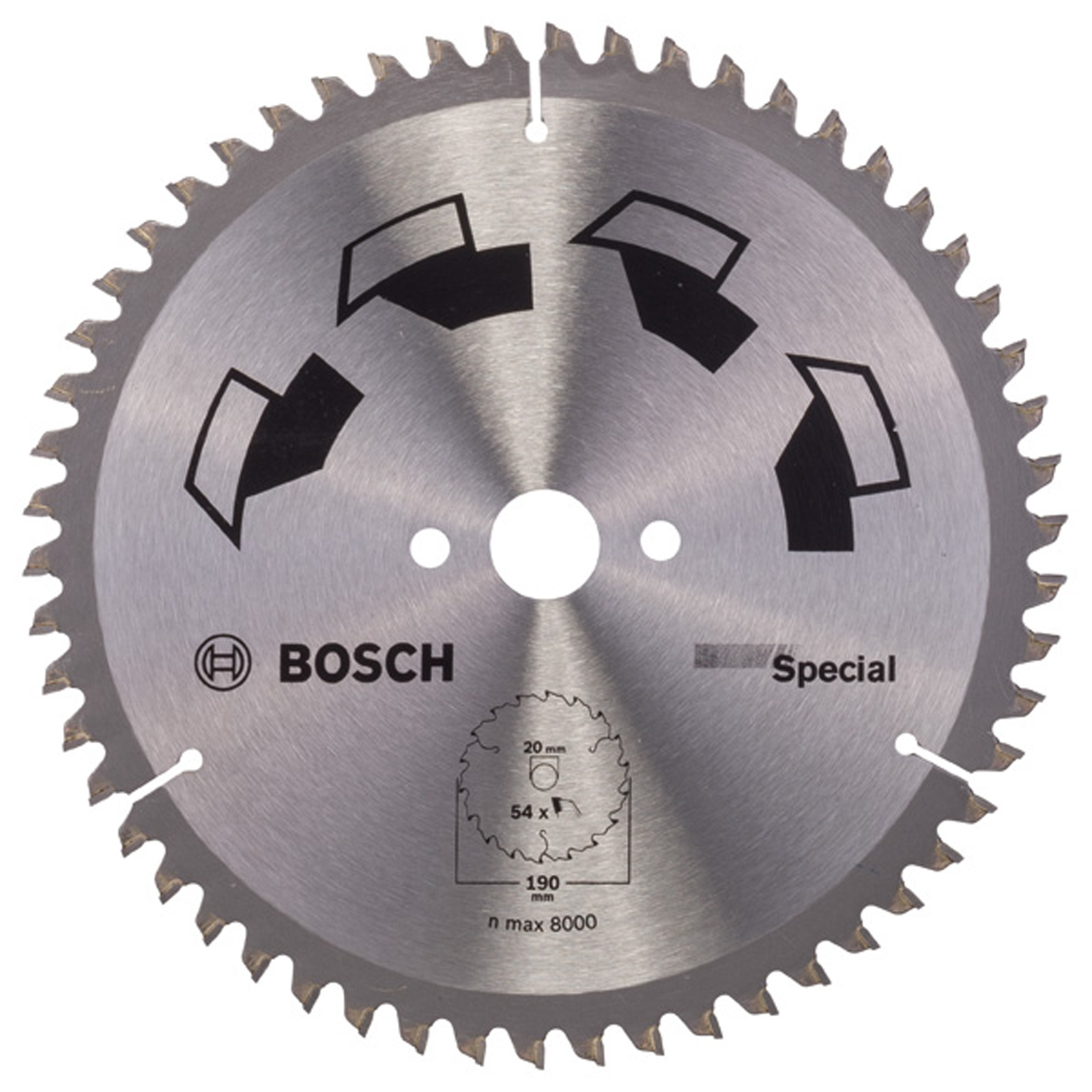 Bosch Kreissägeblatt SPECIAL D= 190 mm Bohrung= 20 mm Z= 54 - 2609256891