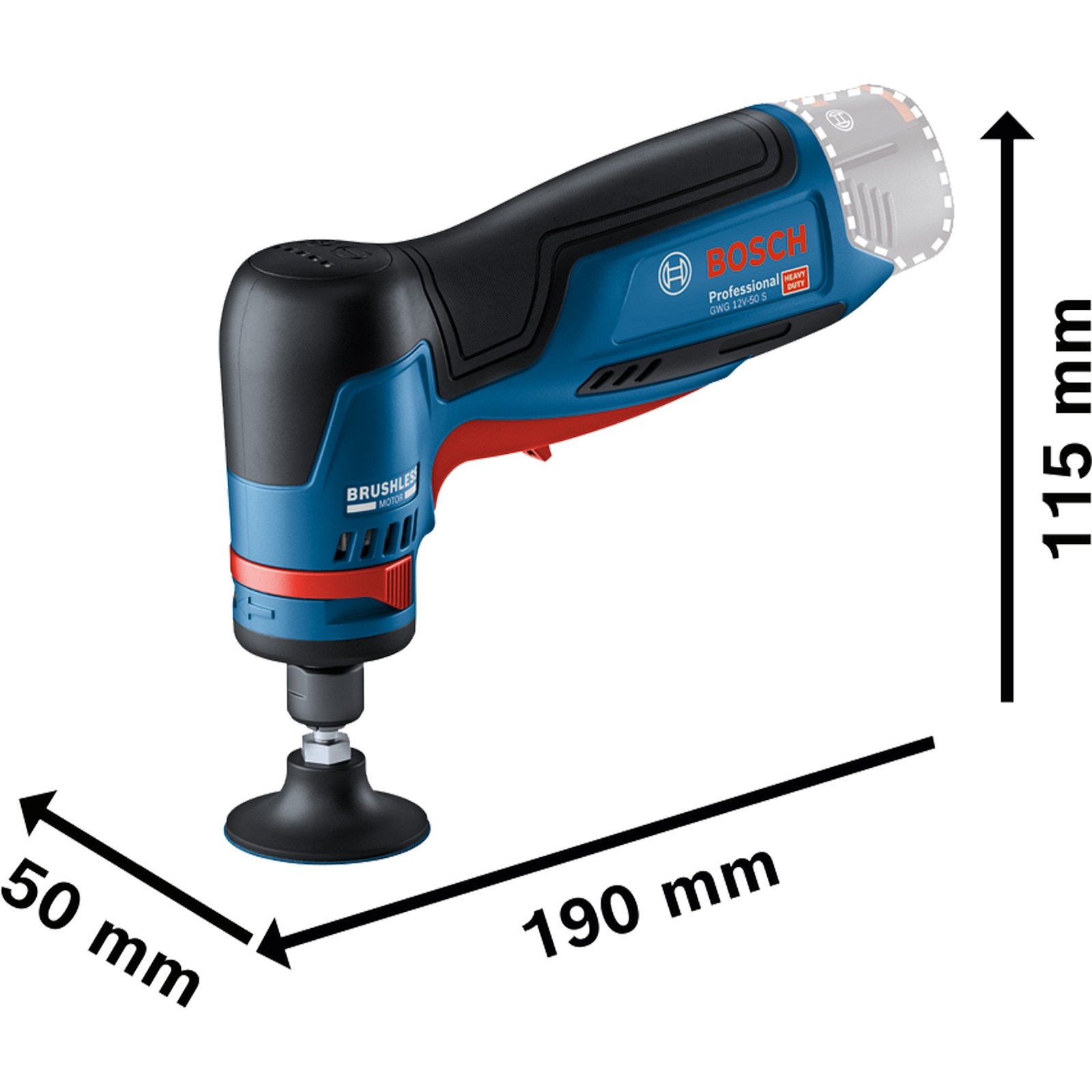 Bosch Geradschleifer GWG 12V-50 S / 2x 4,0 Ah + Ladegerät in L-Boxx 102