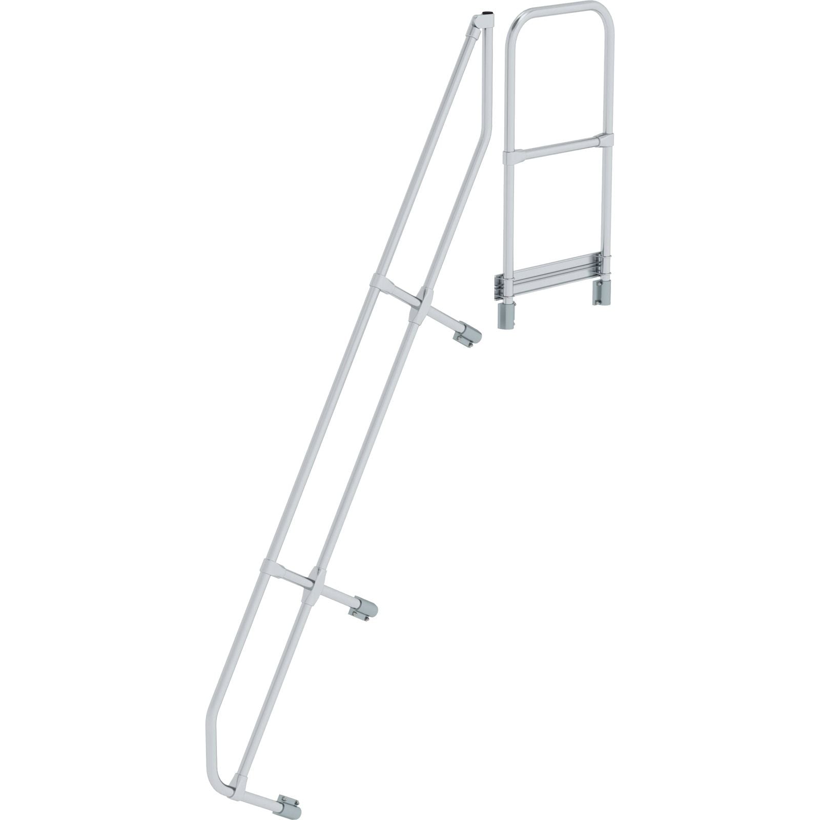 Günzburger Steigtechnik zweiter Handlauf für Treppe mit Plattform 60° mit 9 Stufen - 600589
