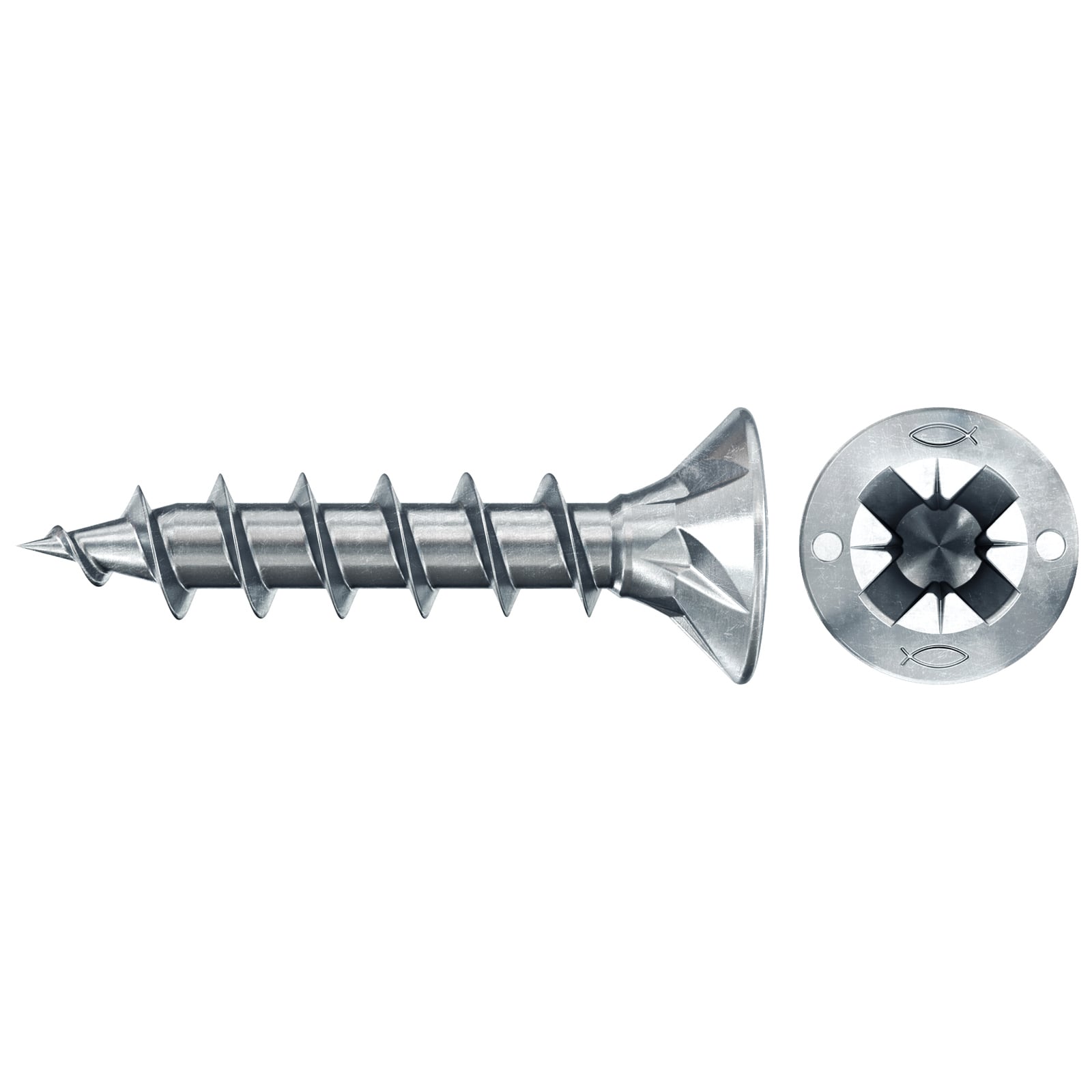 fischer Spanplattenschraube PowerFast FPF II CZF 3,5 x 20 BC 320 Senkkopf Kreuzschlitz PZ Vollgew. - 577631
