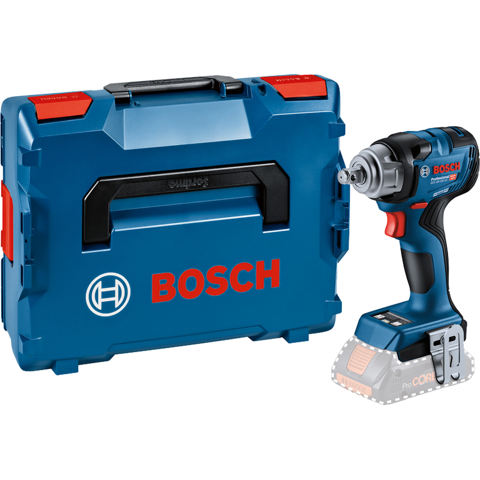 Bosch Akku-Drehschlagschrauber GDS 18V-330 HC Solo inkl. GCY 42 in L-Boxx - 06019L5001