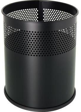 helit Papierkorb H2515795 26x31,5cm 15l rund Metall schwarz
