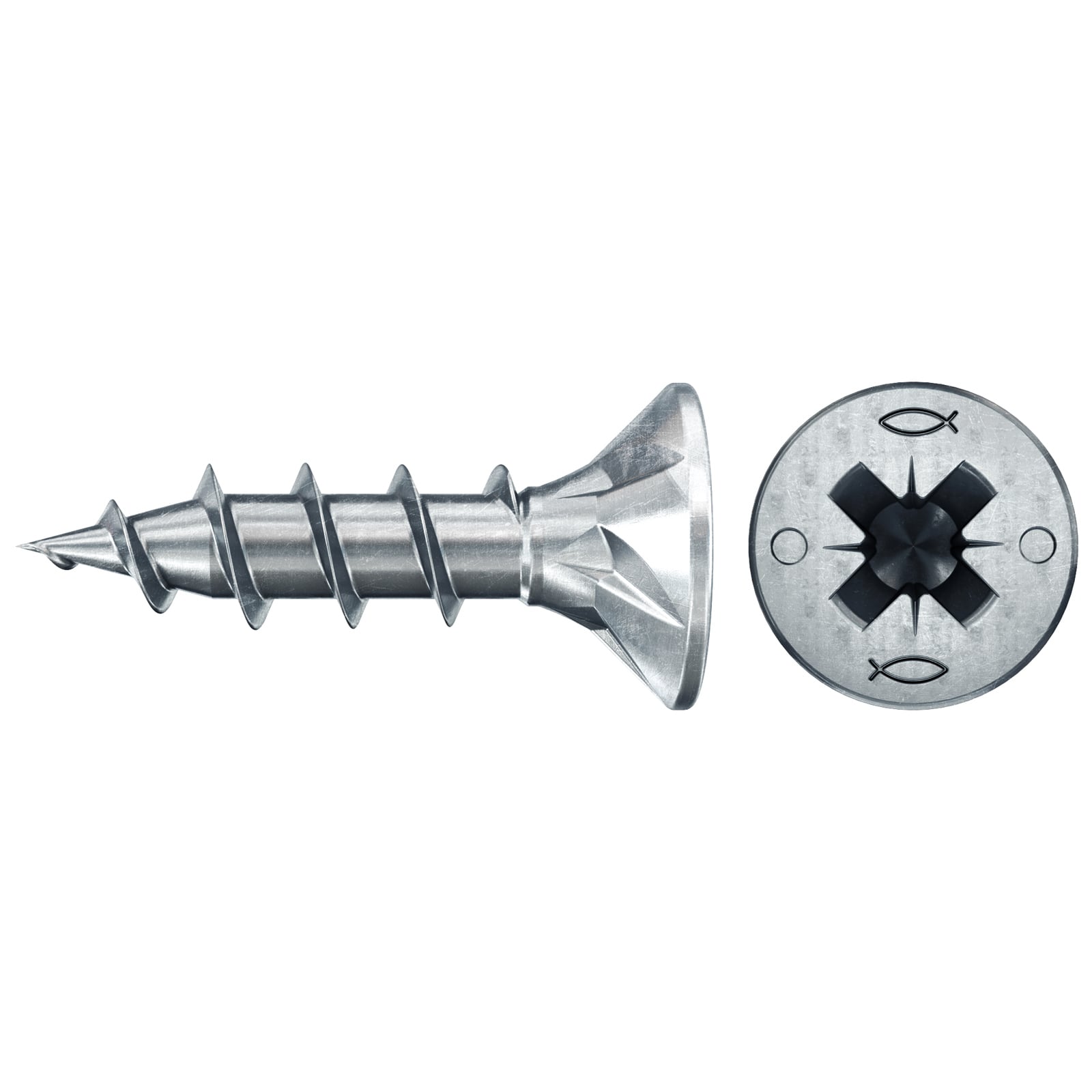fischer Spanplattenschraube PowerFast FPF II CZF 4,0 x 16 BC 320 Senkkopf Kreuzschlitz PZ Vollgew. - 577643