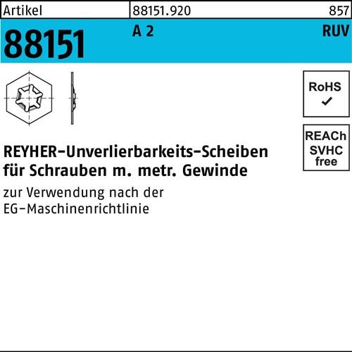 Unverlierbarkeitsscheibe R 88151 M12x 21x 0,6 A 2 50 Stück