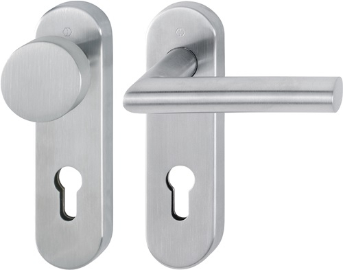 HOPPE Kurzschildgarnitur Ams.E58/353KH/1400 VA F69 PZ rd Wechselgrt - 10721522