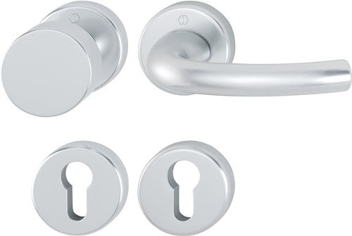 HOPPE Rosettengrt.Tôkyô 58/42KV/42KVS/1710 Alu.F1 rd.PZ DIN L/R fl.D/K - 2805662