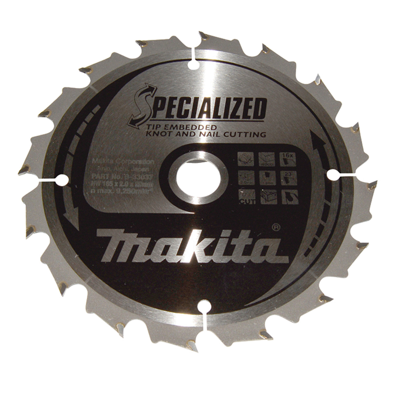 Makita SPECIALIZED Sägeblatt 165x20x16Z - B-33037