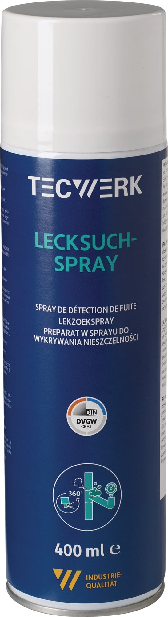 Lecksuchspray farblos DVGW 400ml Spraydose TECWERK