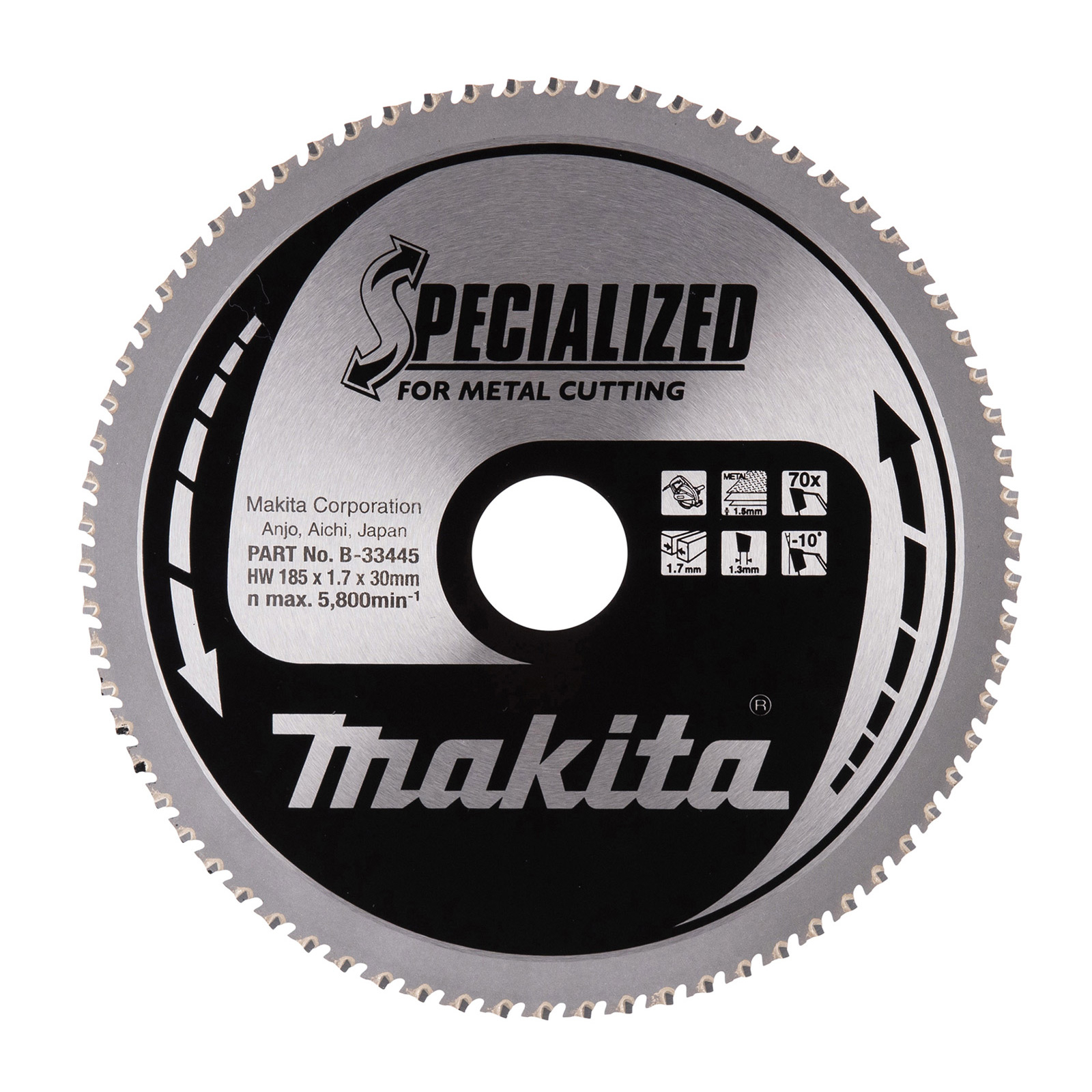 Makita SPECIALIZED Sägeblatt 185x30x70Z - B-33445