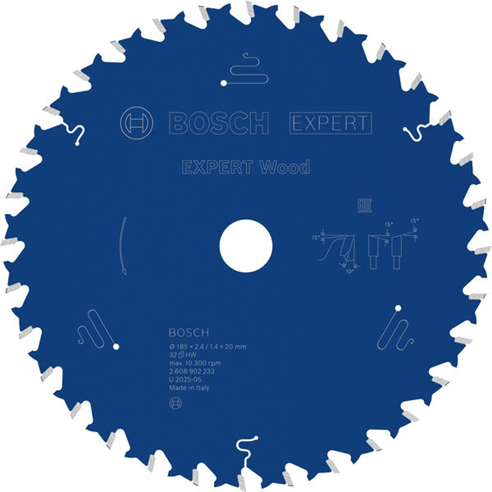 Bosch EXPERT Wood Kreissägeblatt 185x2,4x20 mm Z32 - 2608902233