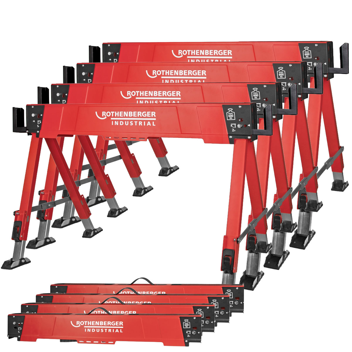 ROTHENBERGER Industrial Falt Arbeitsbock, 4er-Set - 1500005803