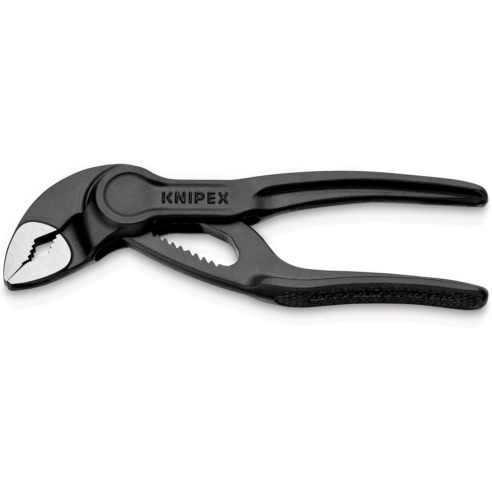 Knipex Hightech Wasserpumpenzange Cobra®XS grau atramentiert, aufgeprägte, raue Oberfläche 100 mm - 8700100BK