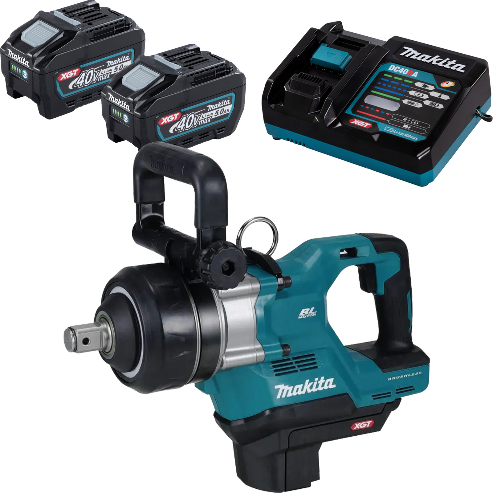 Makita TW009GT201 Akku-Schlagschrauber 40V max. / 2x Akku BL4050F 5,0 Ah + Schnellladegerät DC40RA