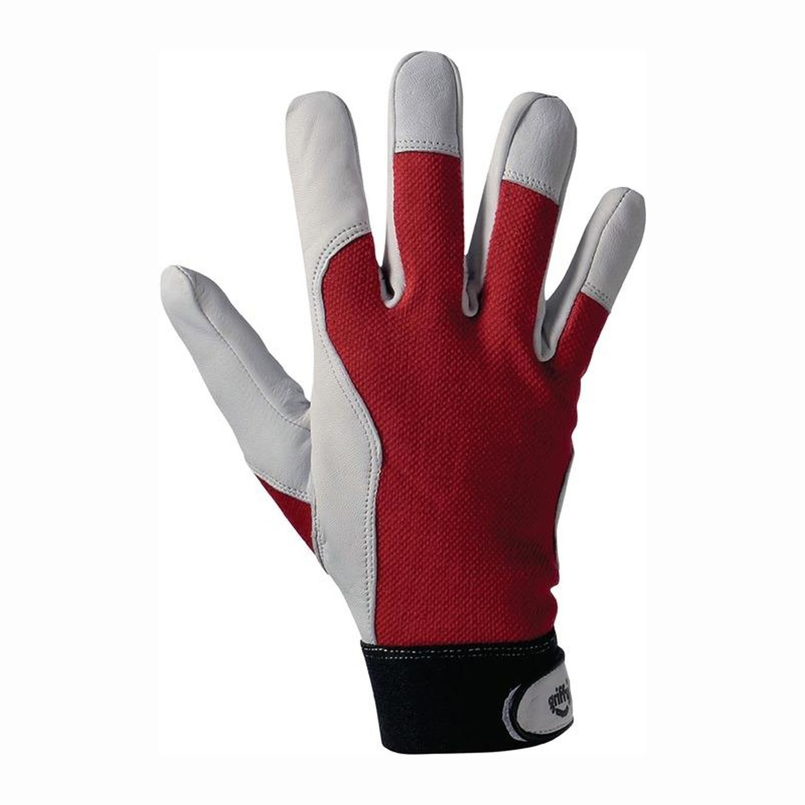 L+D 1 Paar Handschuhe Griffy rot / naturfarben