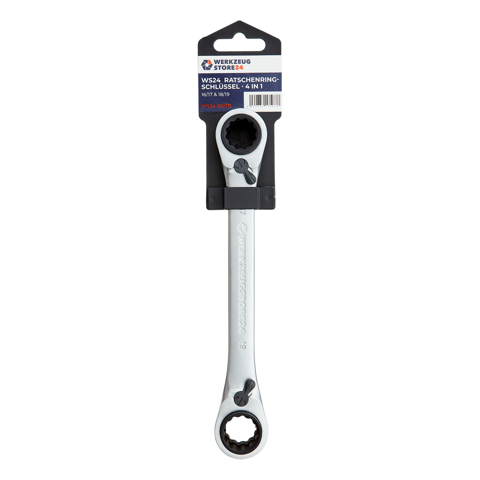 WS24  4 in 1 Gear Wrench CrV 16/17 und 18/19 - WS24-100113