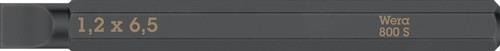 Bit 800 S f.Schlitzschrauben 6,5mm L.70mm 1/4 Zoll C6,3 Schneidenstär 1,2mm WERA