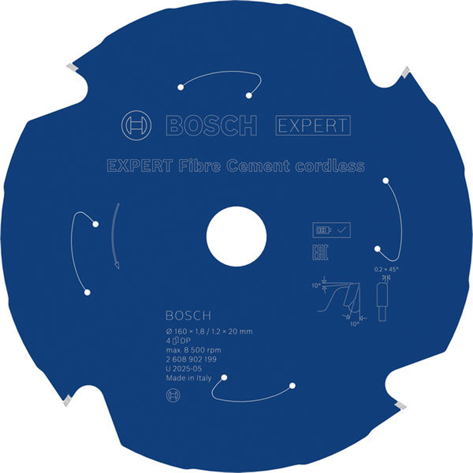 Bosch EXPERT Fiber Cement Kreissägeblatt 160x1,8x20 mm Z4 - 2608902199