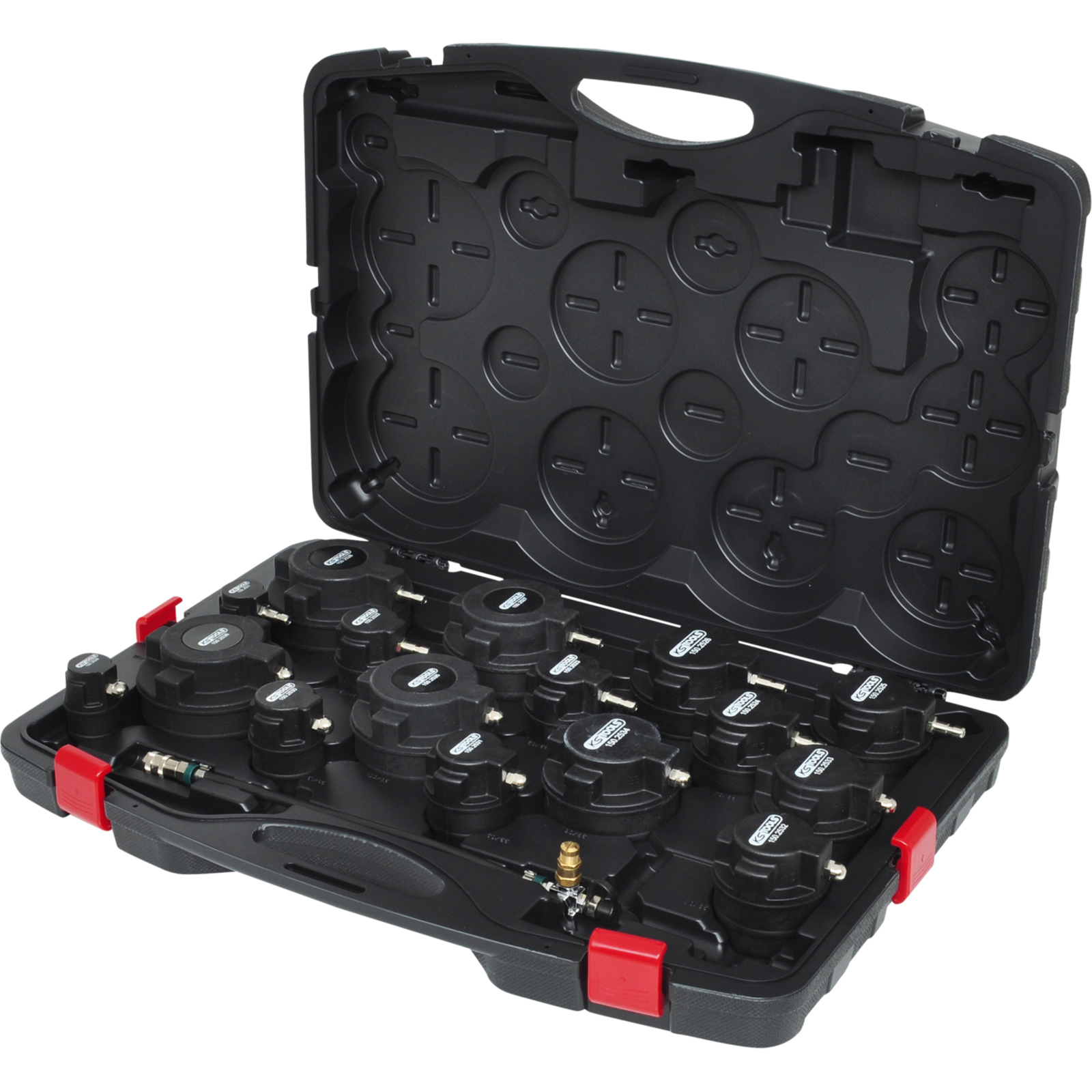 KS TOOLS Turbolader-Ladeluft-System-Prüfkoffer-Satz 17tlg. - 150.2520