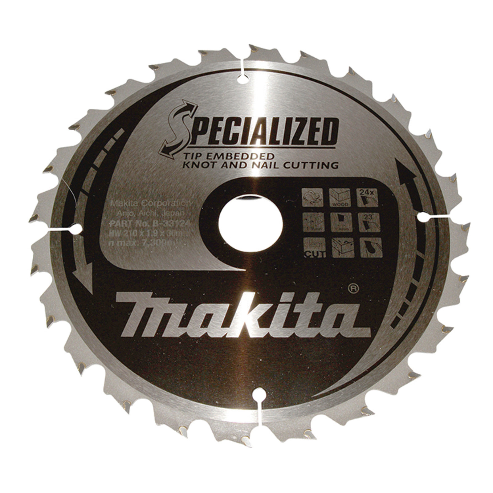 Makita SPECIALIZED Sägeblatt 210x30x24Z - B-33124
