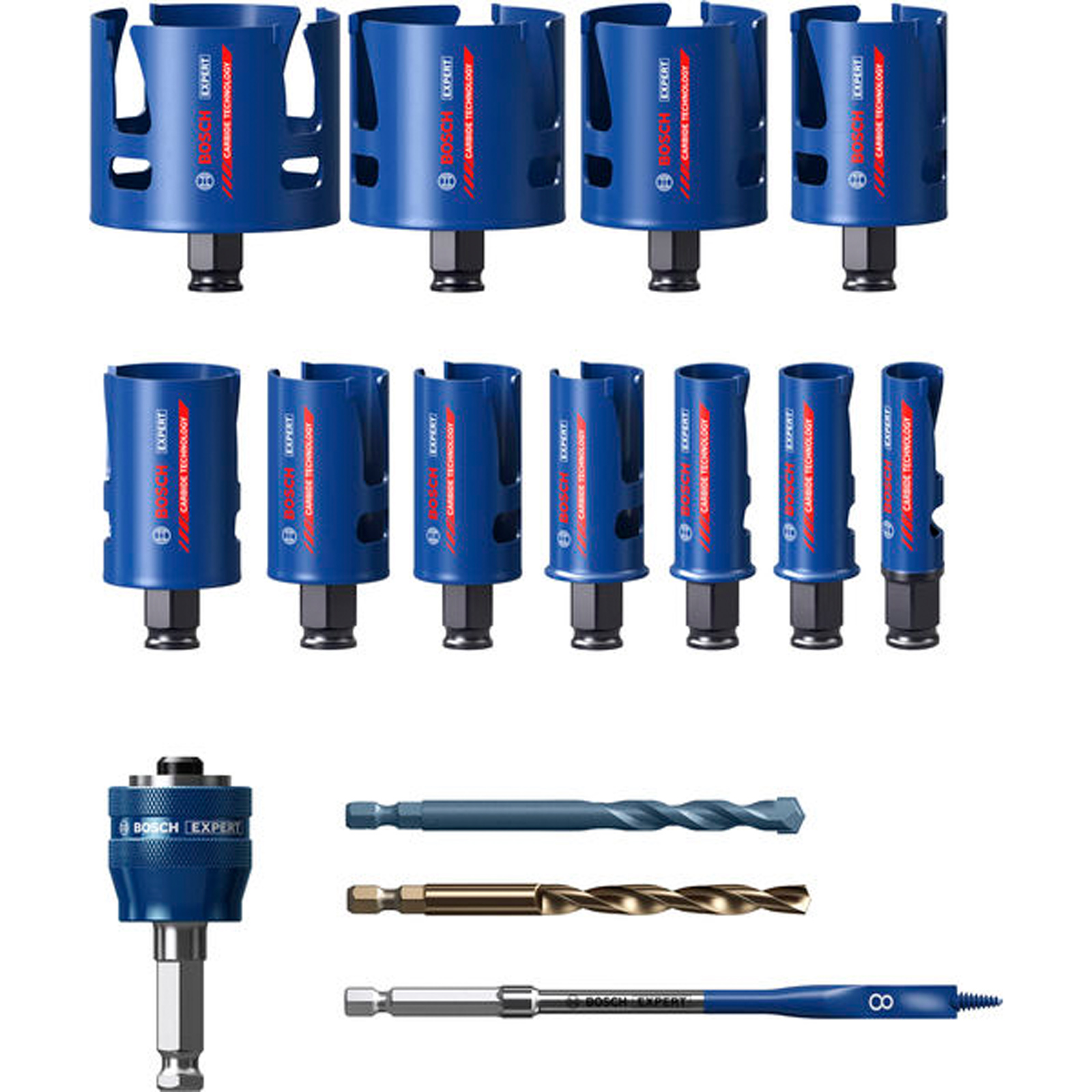 Bosch EXPERT Construction Material Power Change Plus-Lochsägen-Set 15-tlg. - 2608901950