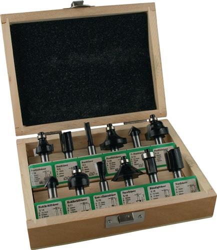 FISCH Fräsersatz 973CT12A05 Hartmetall Schaft-Ø 8 mm 12tlg. - 973CT12A05