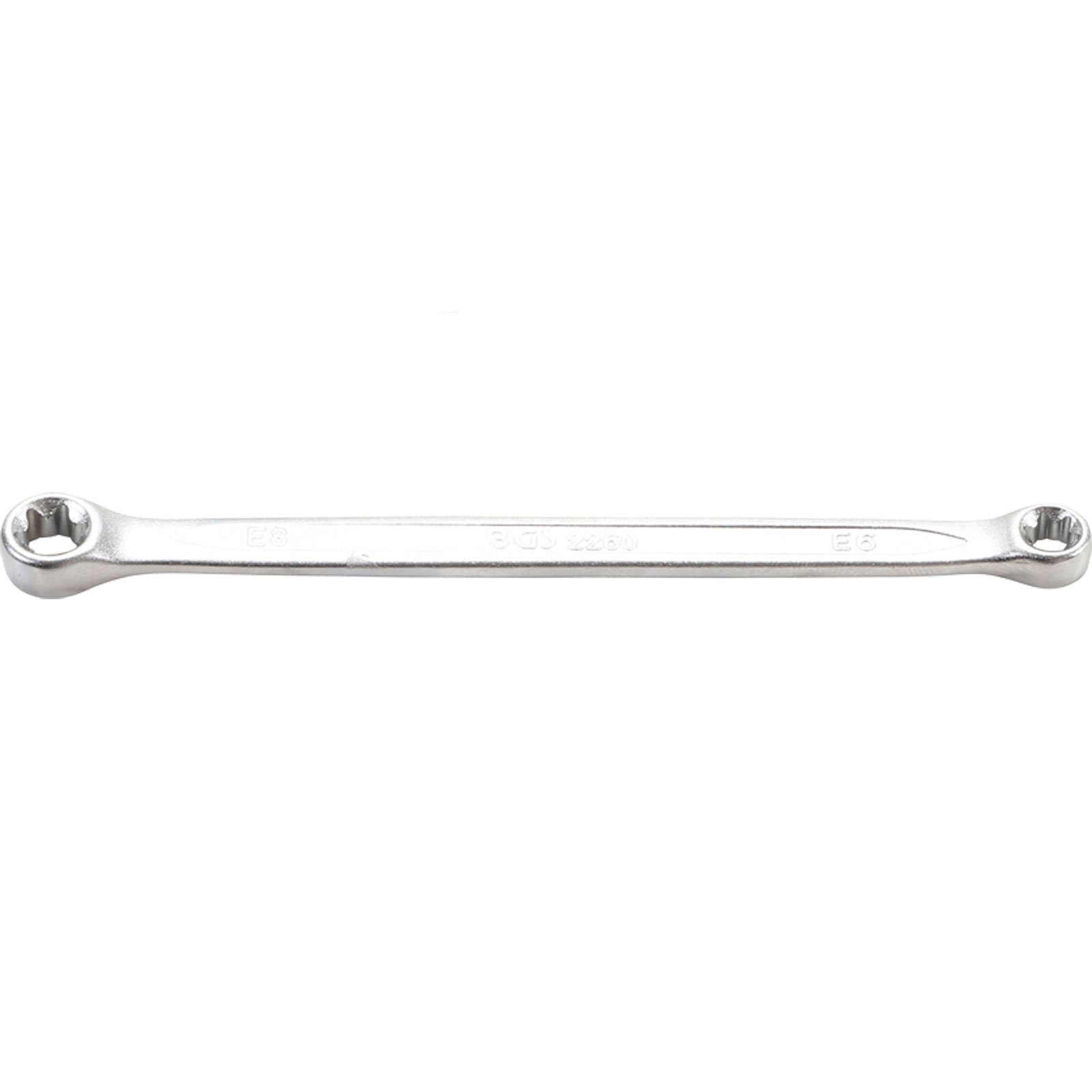 BGS Doppel-Ringschlüssel mit E-Profil-Ringköpfen SW E6 x E8 - 2260