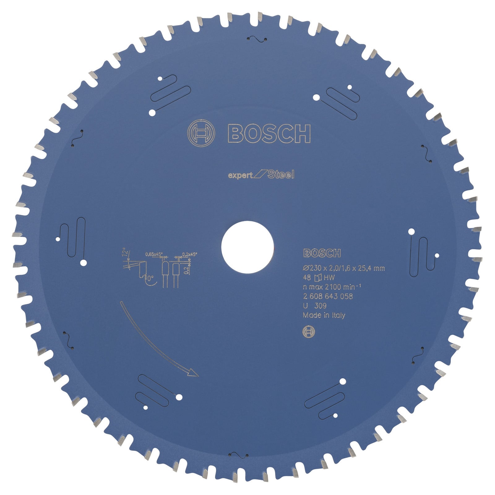 Bosch Kreissägeblatt Expert for Steel für Handkreissägen 235 x 25,4 x 2,2 mm 48 - 2608643058