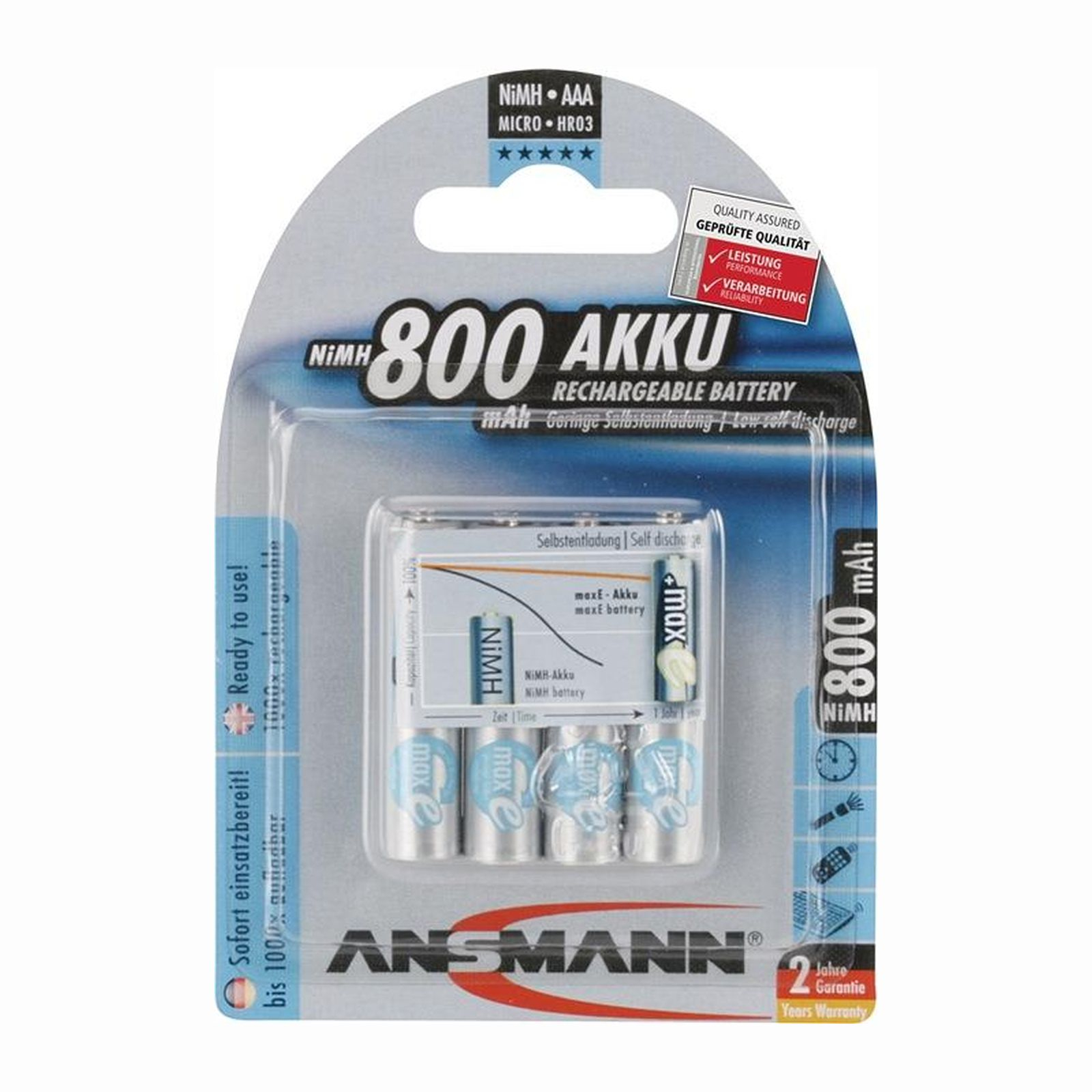 ANSMANN Akkuzelle maxE 1,2 V 800 mAh - 5035042