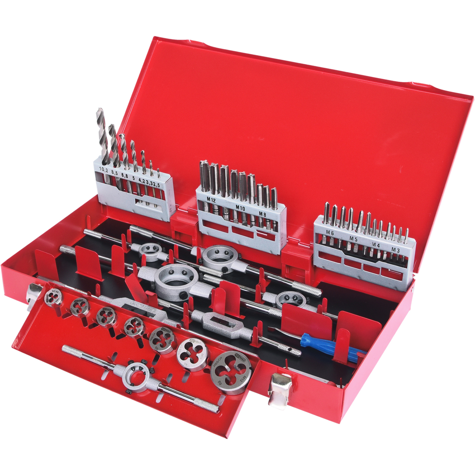 KS TOOLS HSS Co Gewindeschneidwerkzeug-Satz 44tlg. - 331.0744