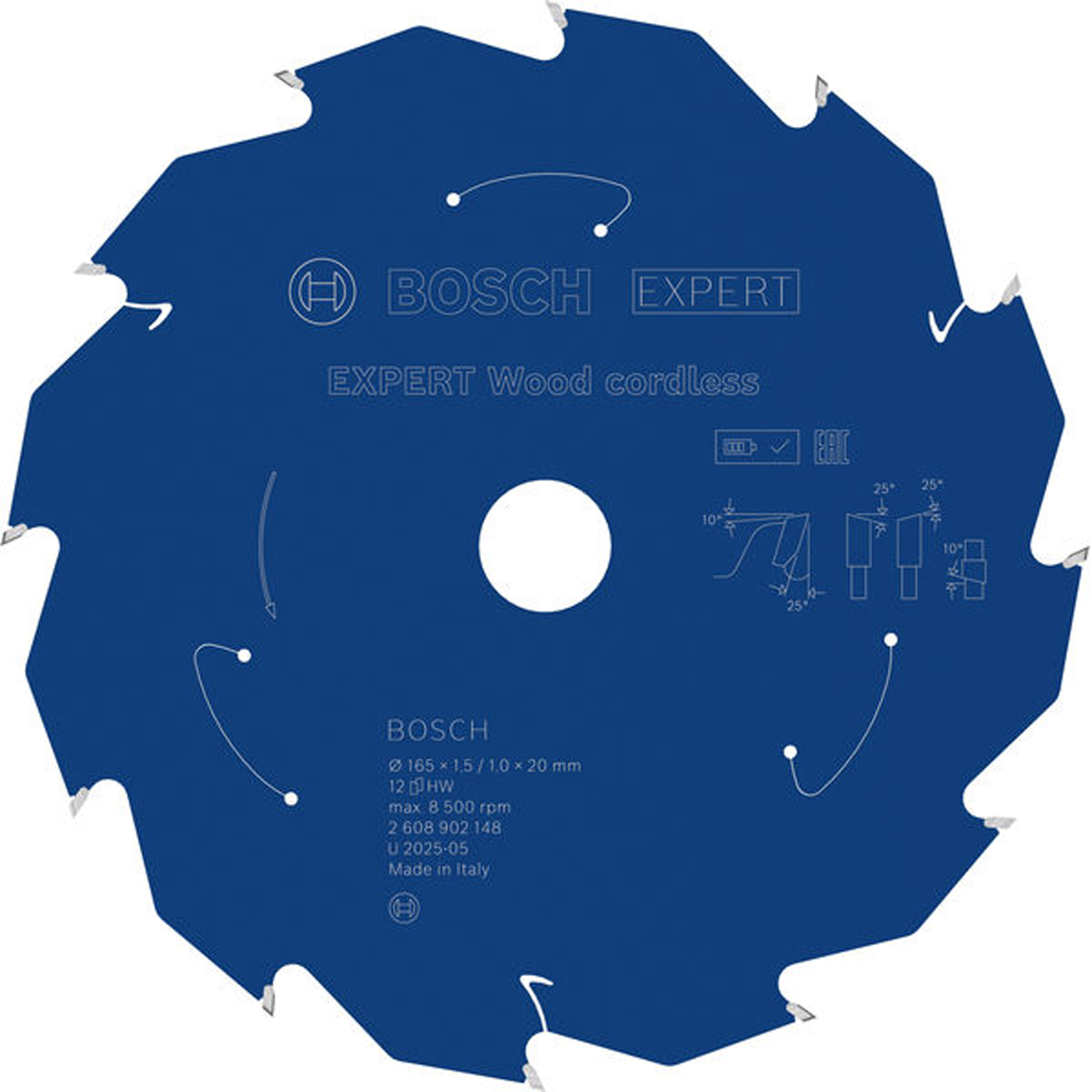 Bosch EXPERT Wood Kreissägeblatt 165x20 mm Z12 - 2608902148