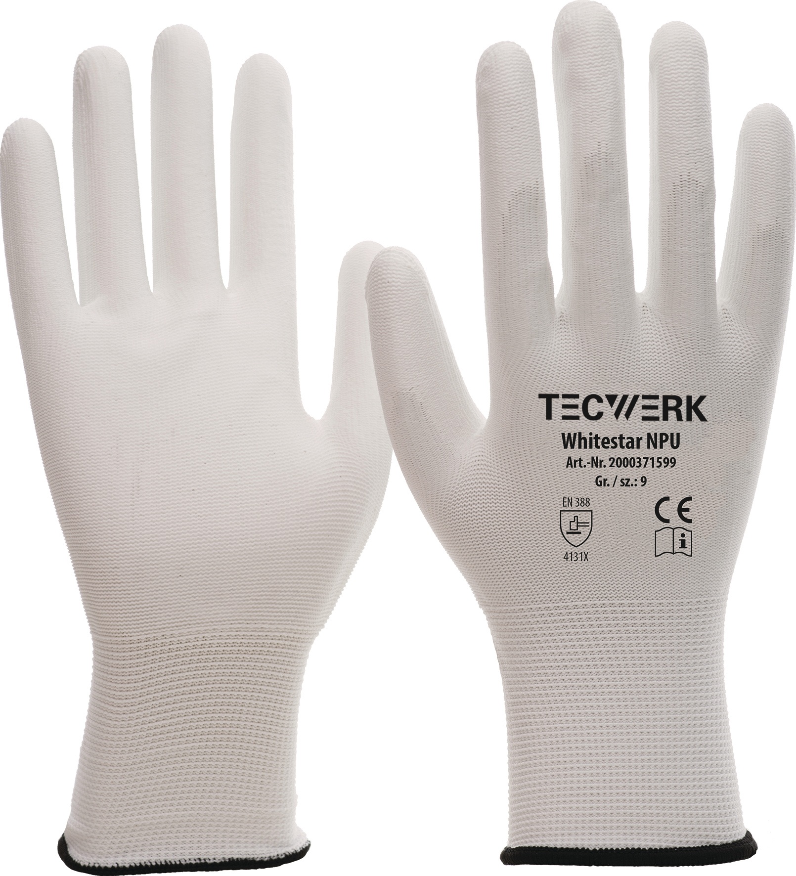 Handschuhe Whitestar NPU Gr.7 (M) weiß EN 388 PSA II TECWERK