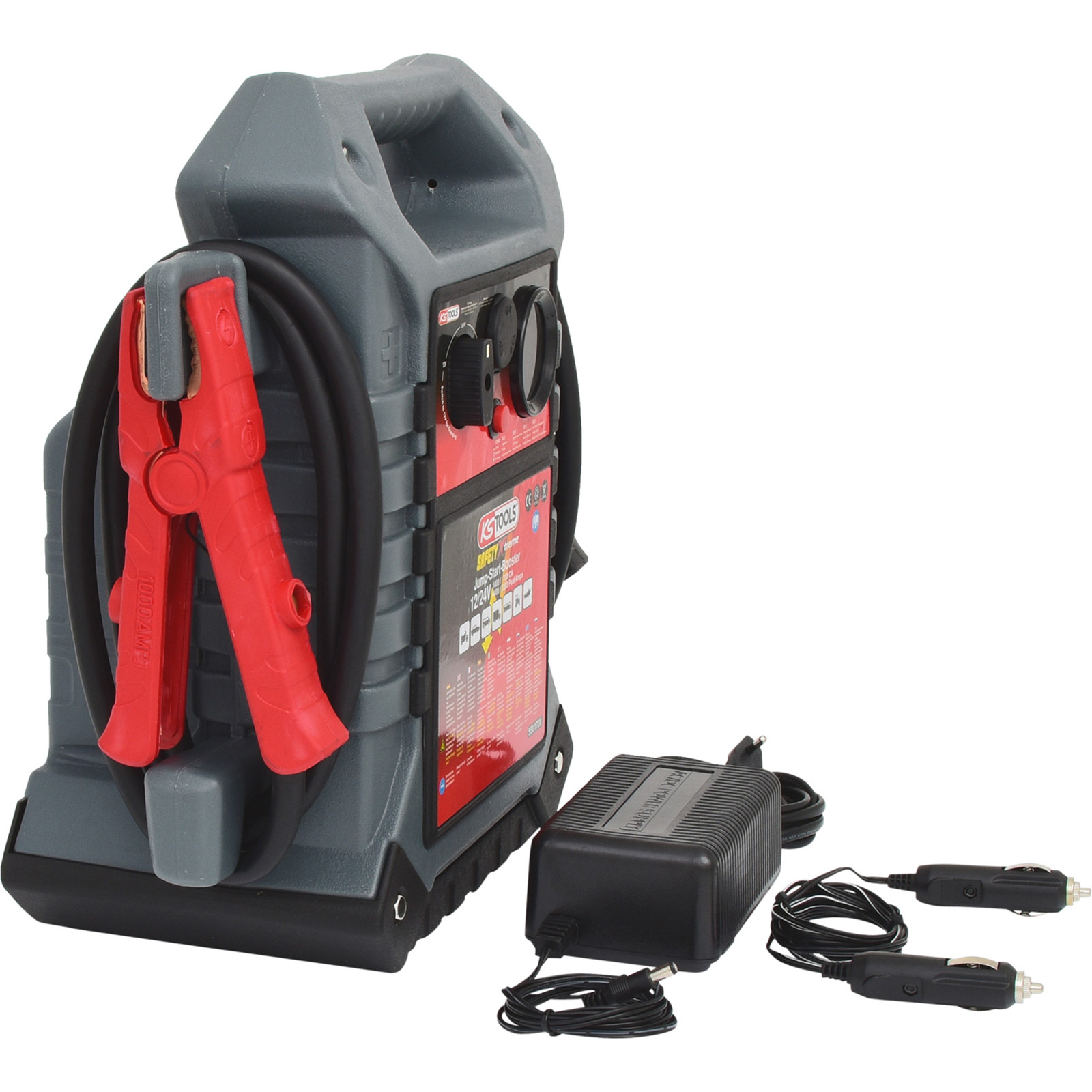 KS TOOLS 12 V + 24 V Batterie-Booster mobiles Starthilfegerät 1.400 A - 550.1720