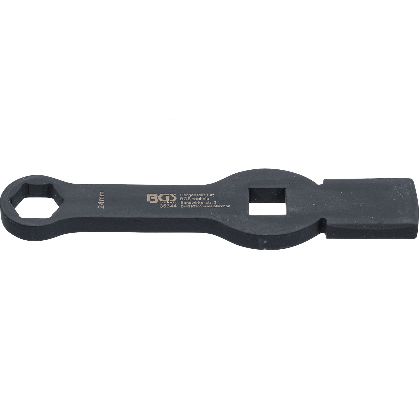 BGS Schlag-Ringschlüssel Sechskant mit 2 Schlagflächen SW 24 mm - 35344
