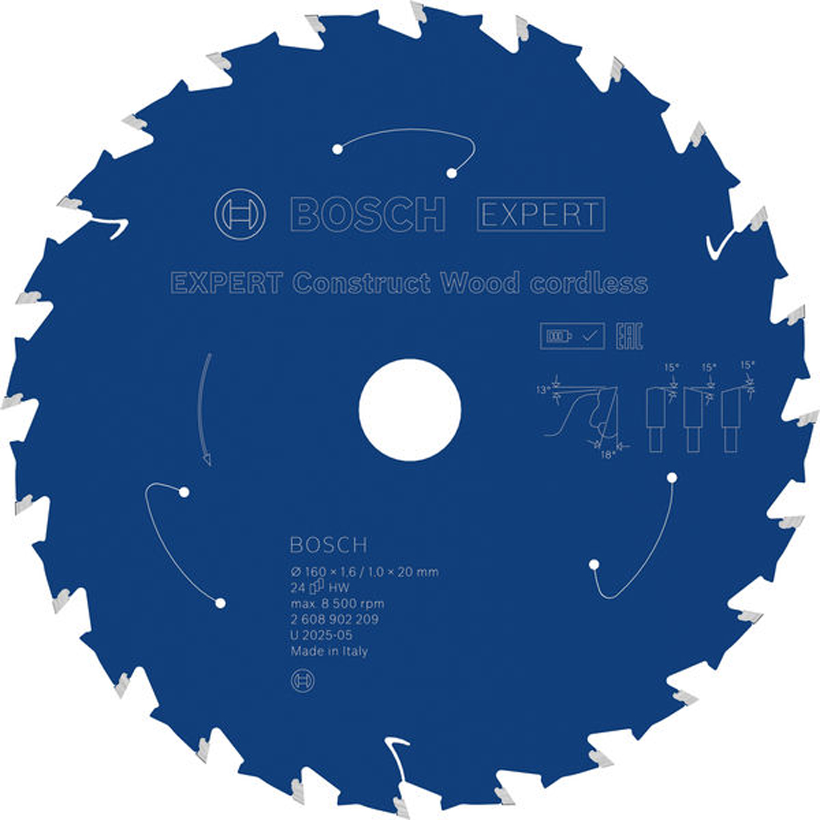 Bosch EXPERT Construct Wood Kreissägeblatt 160x1,6x20 mm T24 - 2608902209