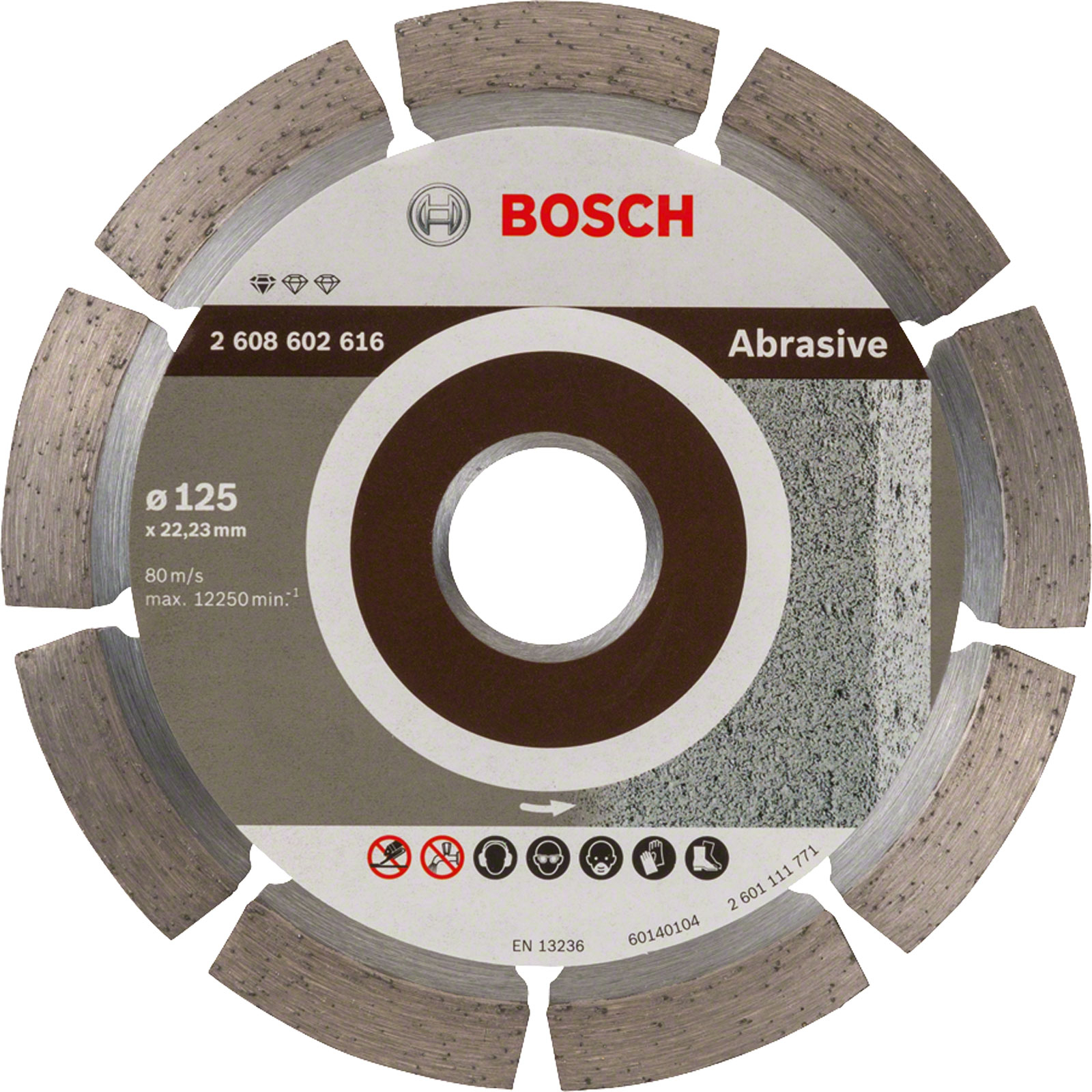 Bosch Diamanttrennscheibe Standard for Abrasive 125x22,23x1,6x10 mm 2608602616