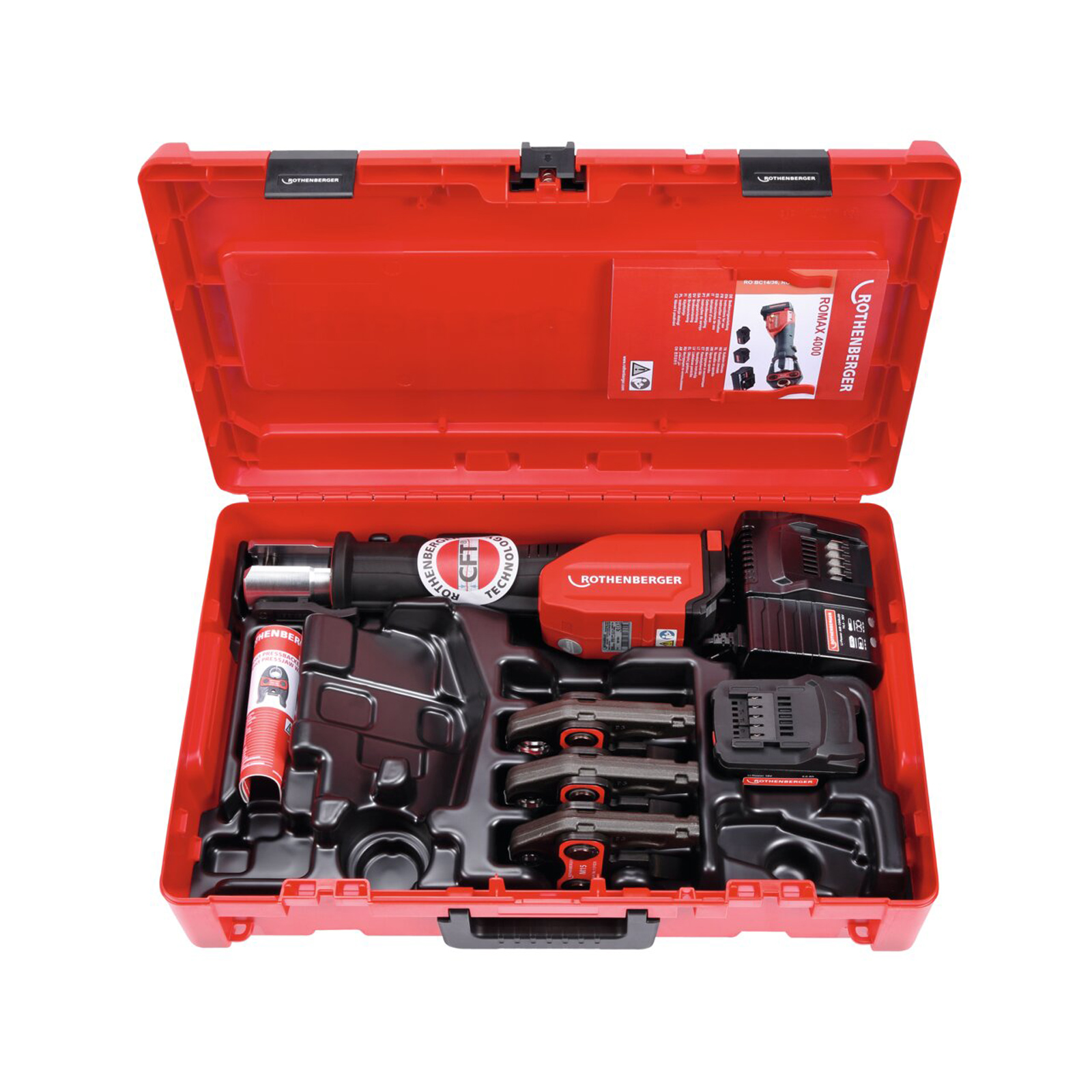 ROTHENBERGER ROMAX 4000 Set, Pressmaschine, M15-22-28mm, 4 Ah, EU - 1000001927